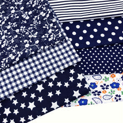 7pcs 49 78 X 49 Navy Cotton Fabric Quilting Patchwork Fabric Square