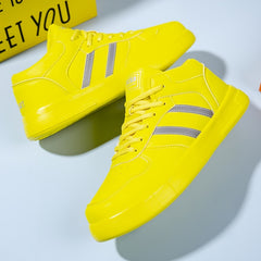 Customizable Lace Up Skate Sneakers Anti Skid Casual Elevator Shoes