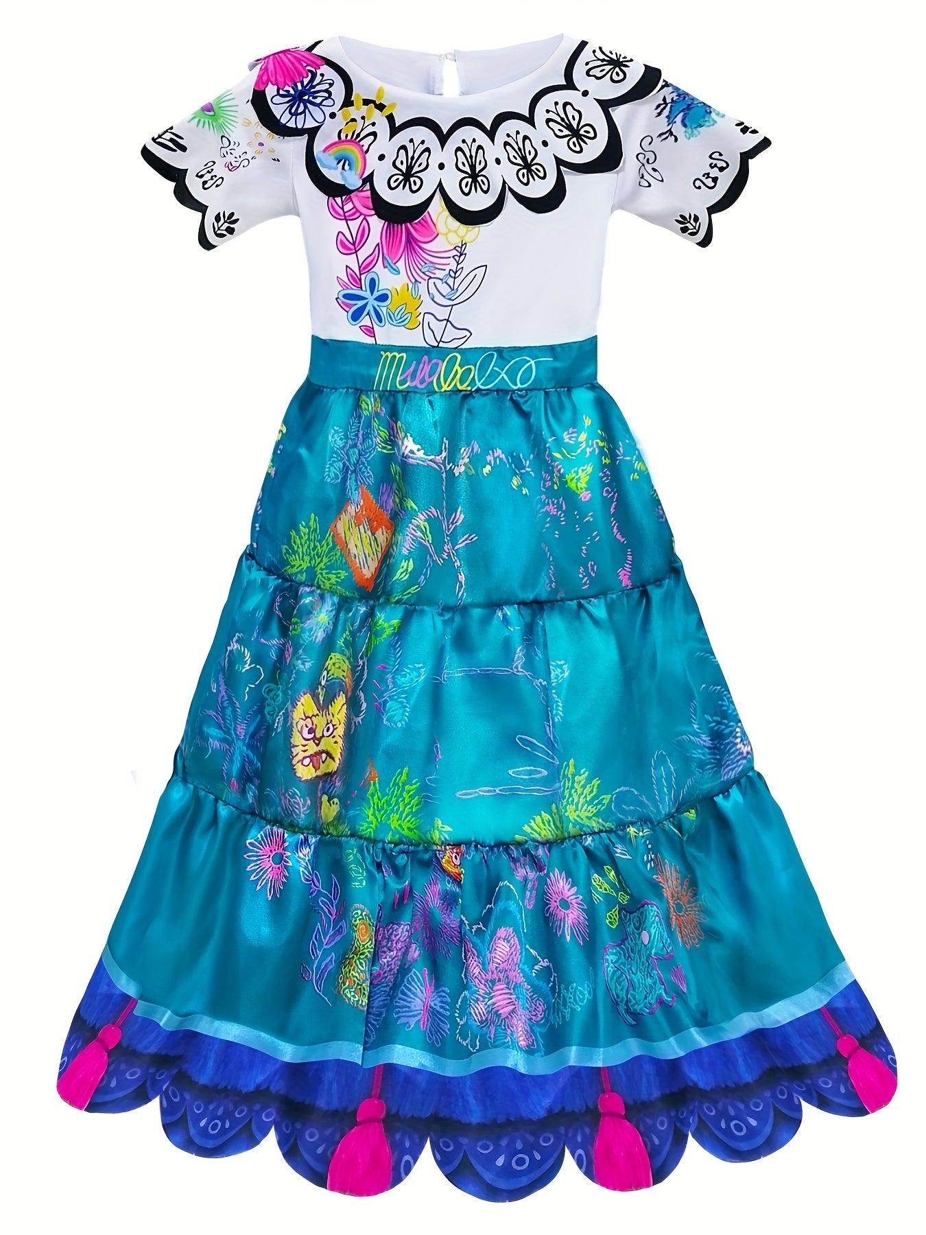 Girl's Graffiti Pattern Short Sleeve Dress Halloween Costume