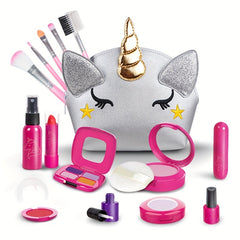 Unicorn Washable Makeup Set for Girls - Birthday Gift Princess Makeup Box