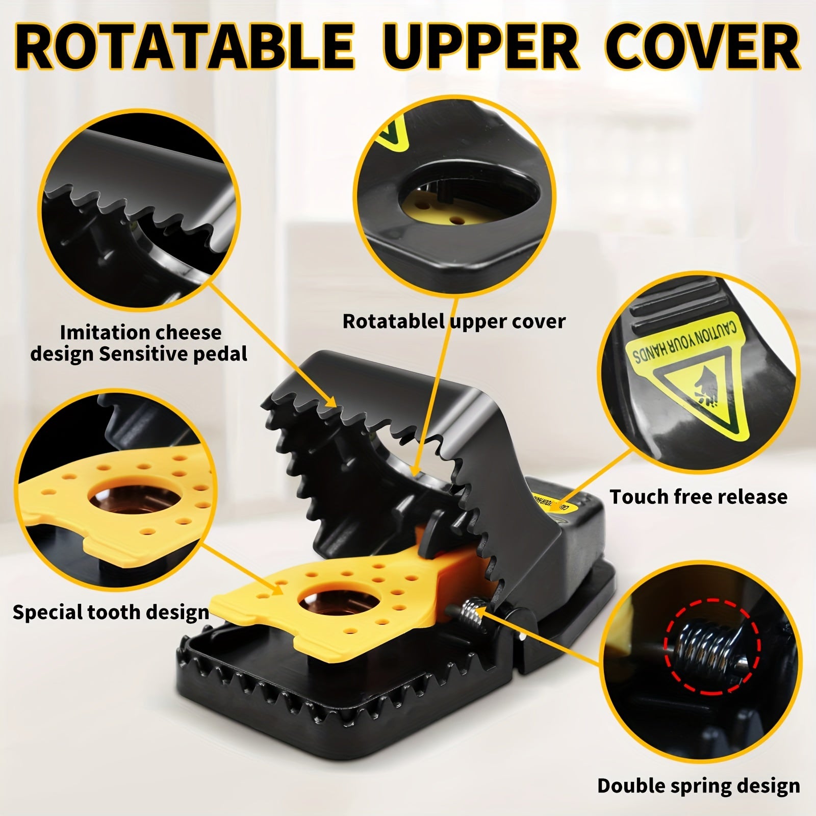 Quick Effective Mouse Traps for House - Indoor Safe Mousetrap - Family Rat Trap