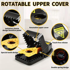 Quick Effective Mouse Traps for House - Indoor Safe Mousetrap - Family Rat Trap