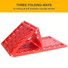 2pcs Foldable Auto Traction Mat Tire Grip Aid Car Escape Emergency Off Road