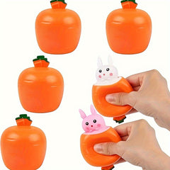 Animal Squeeze Toy Carrot Rabbit Stress Sensory Toy for Autism ADHD Anxiety