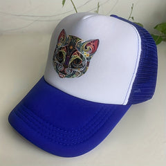 Unisex Cat Series Embroidered Baseball Cap for Outdoor Sport