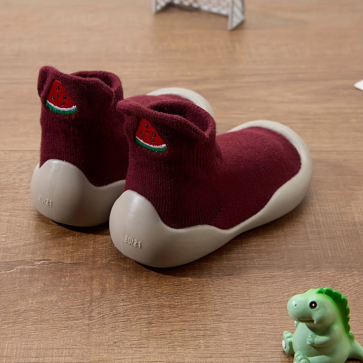 Baby Girls Fruit Slip On Sock Shoes Non Slip Walking Shoes