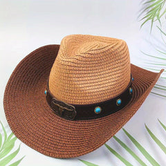 Stripe Cowboy Hat Stylish Sun Hat For Men