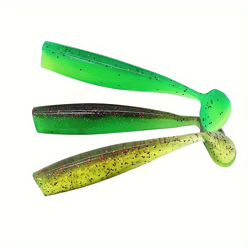 4pcs 8g Dual Soft Fishing Lures T tail For Bass Perch Accessories