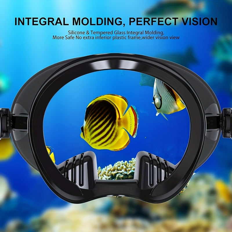 Snorkel Mask 180 Panoramic View Anti Leak Swimming Goggles