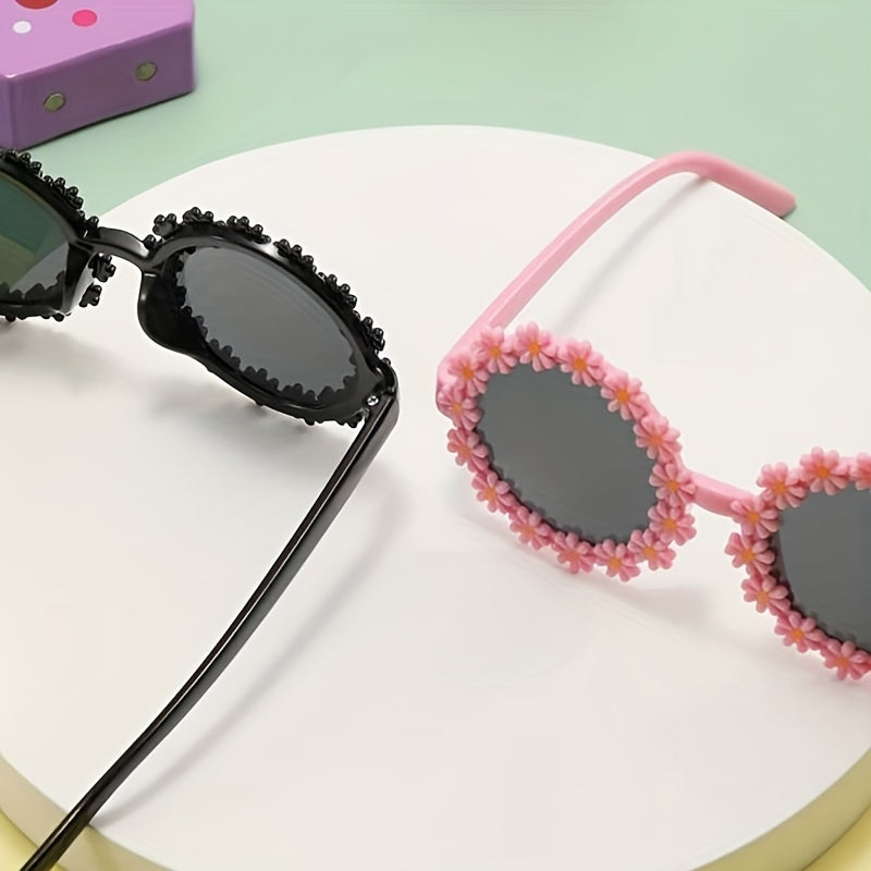 Y2K Daisy Frame Sunglasses UV Protection Girls Accessories