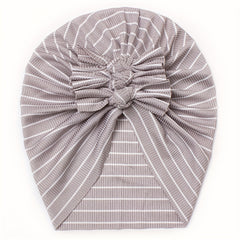 Spring Intercolor Strip Bow Baby Hat
