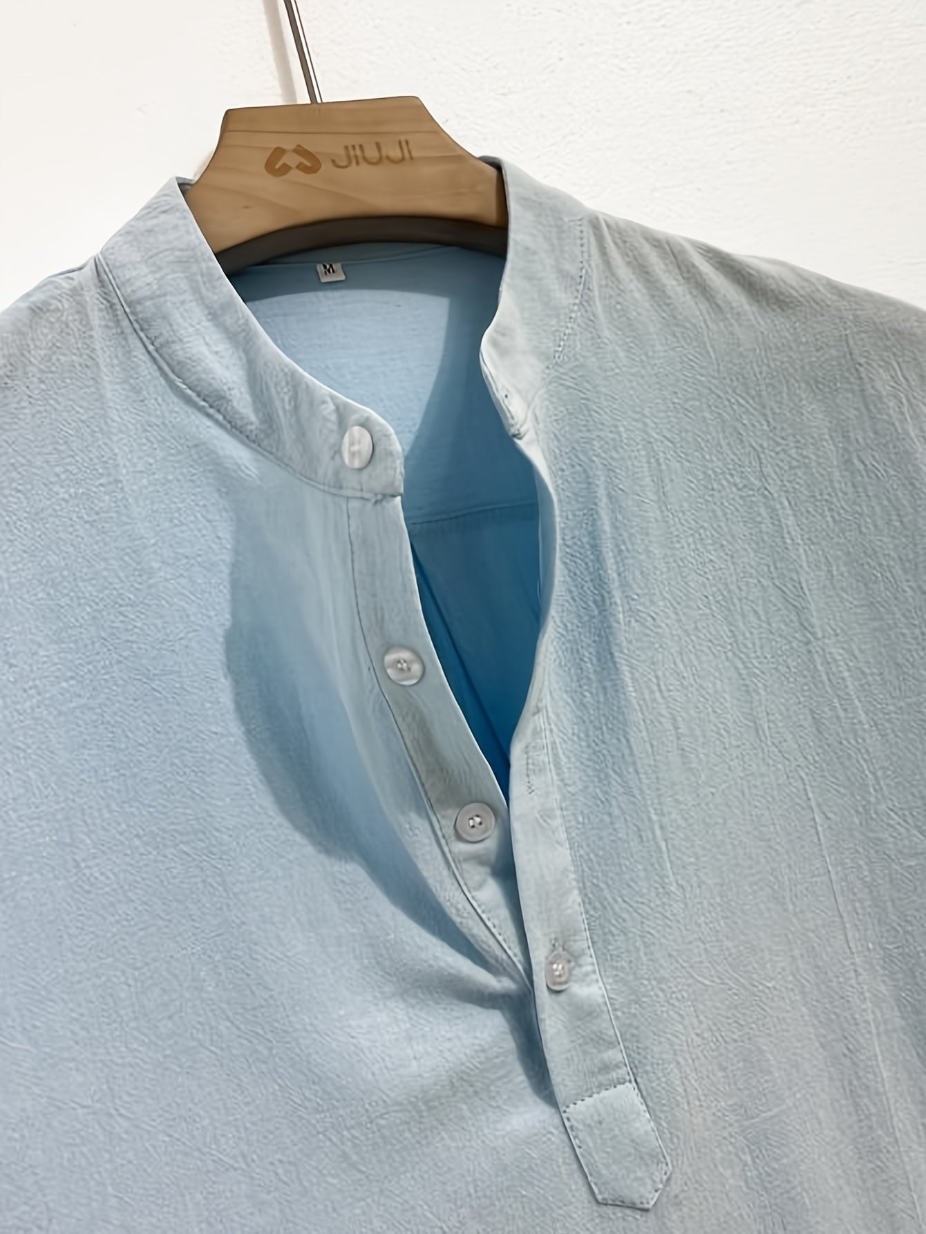 Men's Casual Cotton Short Sleeve Shirt for Summer Vacation