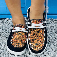 Geometric Pattern Flat Shoes Women's Casual Shoes