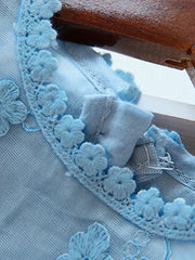 Girls' Lace Embroidery Flare Princess Dress - Birthday Gift