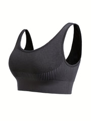 2pcs Seamless Wireless Sports Bras Comfy & Breathable Tank Bra