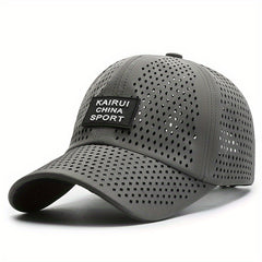 Rhombus Perforated Quick Drying Baseball Cap Outdoor Sports Sun Protection Hat