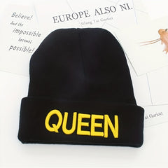 Cozy Letter Embroidered Knitted Hat