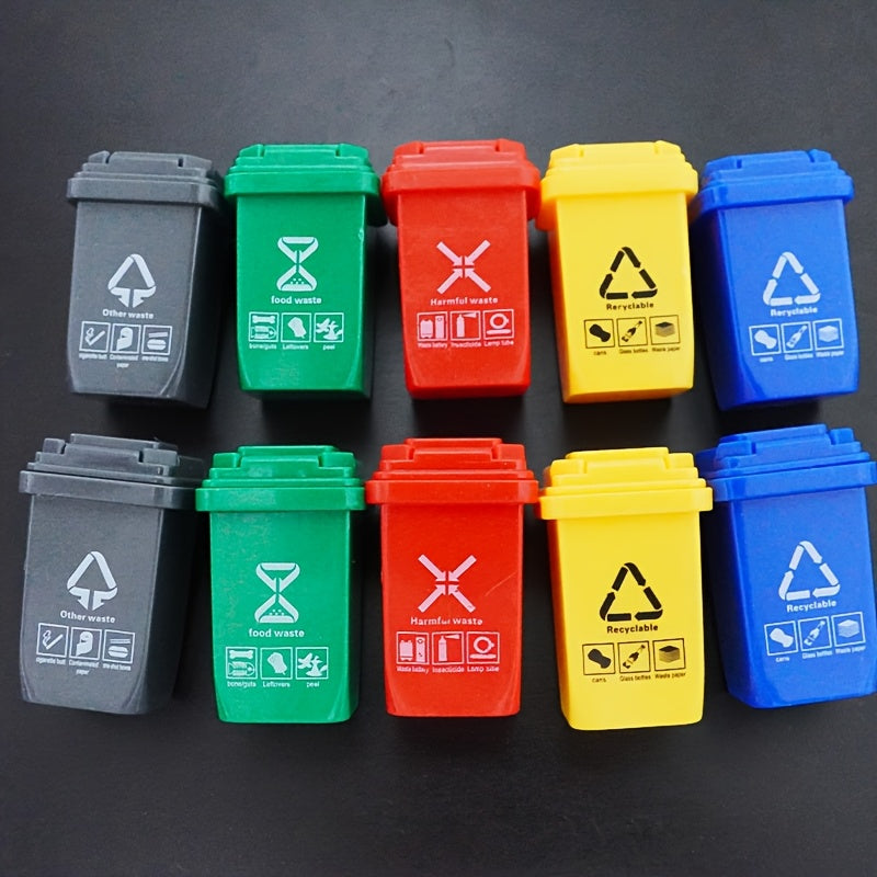 Mini Garbage Can Decorations - Trash and Car Set