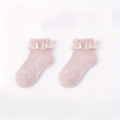 Baby Girls Cotton Socks Summer Lace Princess Anti Mosquitoes Crew Socks