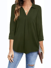 Solid Half Sleeve Tunic Top