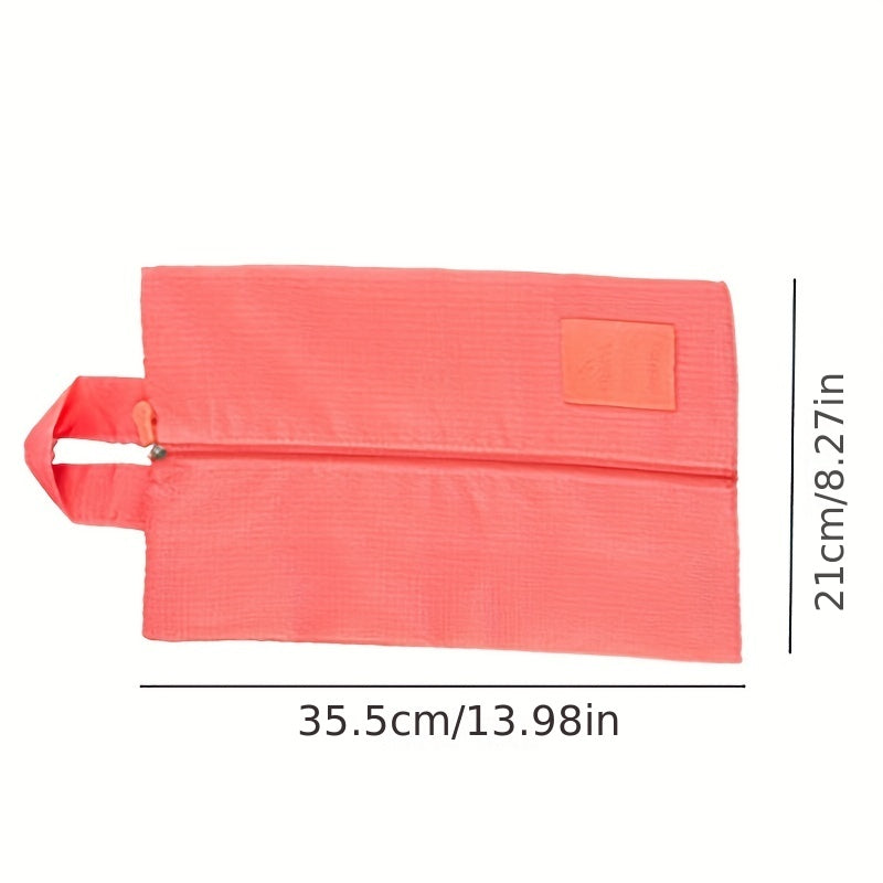 Portable Nylon Shoes Storage Bag Travel Clothes Dustproof Zipper Pouch
