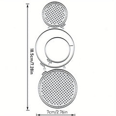 Circle Stitched Embroidery Frame Metal Cutting Dies for Joy Scrapbooking Car