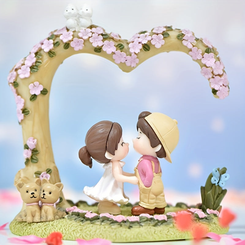 Dancing Couple Ornaments Fairy Garden Bonsai Decorations Set