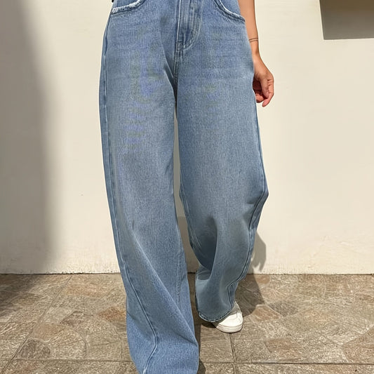 Women's Wide Leg Jeans Loose Fit Denim Pants