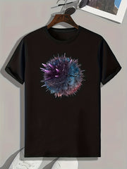 Pattern Print Men's Graphic T-shirt for Summer