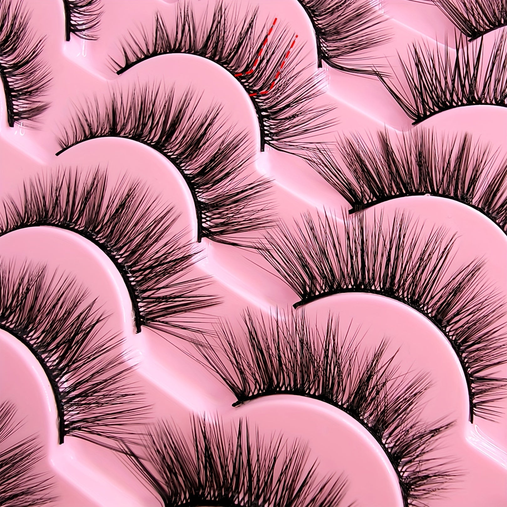 14 Pairs Cat Eye Lashes Natural Cross Faux Mink False Eyelashes