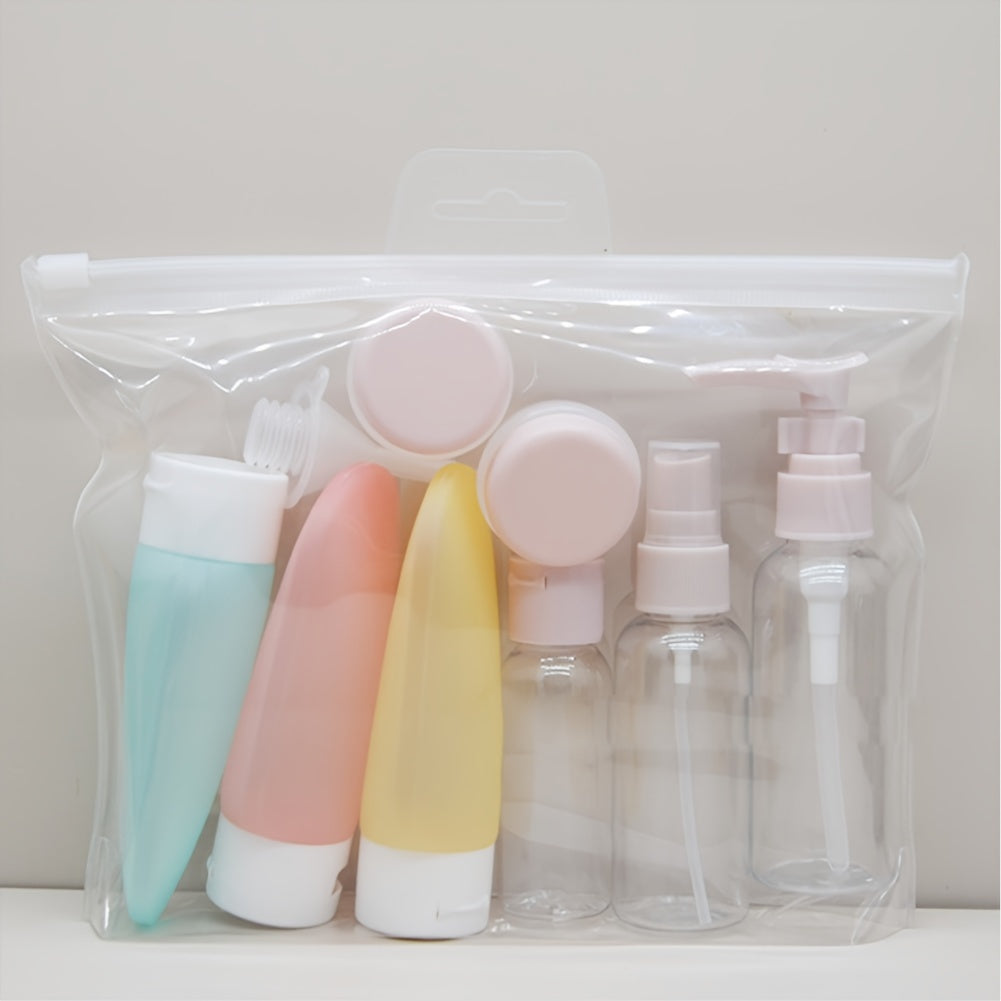 11pcs Travel Bottles Set Cosmetic Spray Toner Shampoo Shower Face