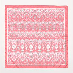Red Printed Striped Bandana Boho Floral Square Scarf Women Casual Head Wrap