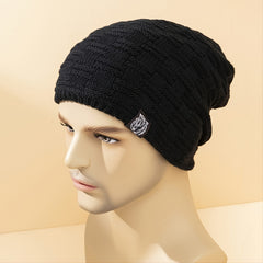 Men Thick Thermal Knitted Hat Warm Hat For Snow Weather