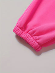 Women's Plus Solid Long Sleeve Sweatshirt & Pants Set