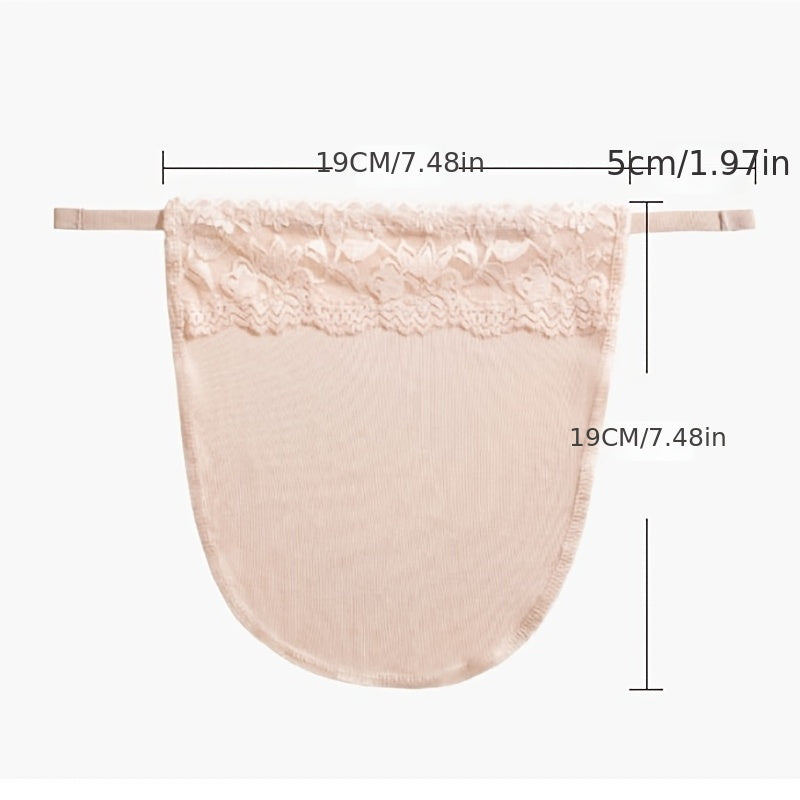 Lace Trim Anti Peep Invisible Strapless Bra