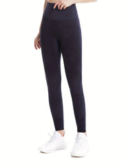 High Waist Solid Yoga Leggings Women's Fitness Pants