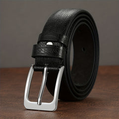 Men's Cut Edge Belt PU Leather Complex Patterns Belt