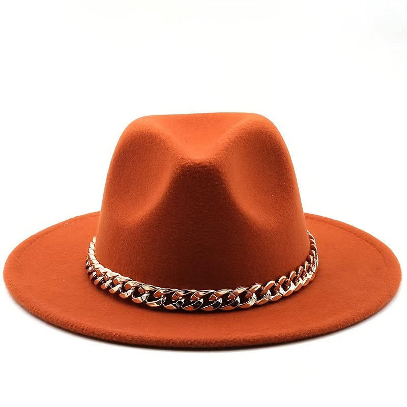 British Style Woolen Jazz Top Hat Big Brim Felt Sun Hat