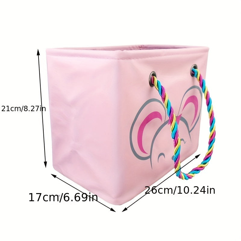 Cartoon Print Bath Basket Large Capacity Waterproof Handbag