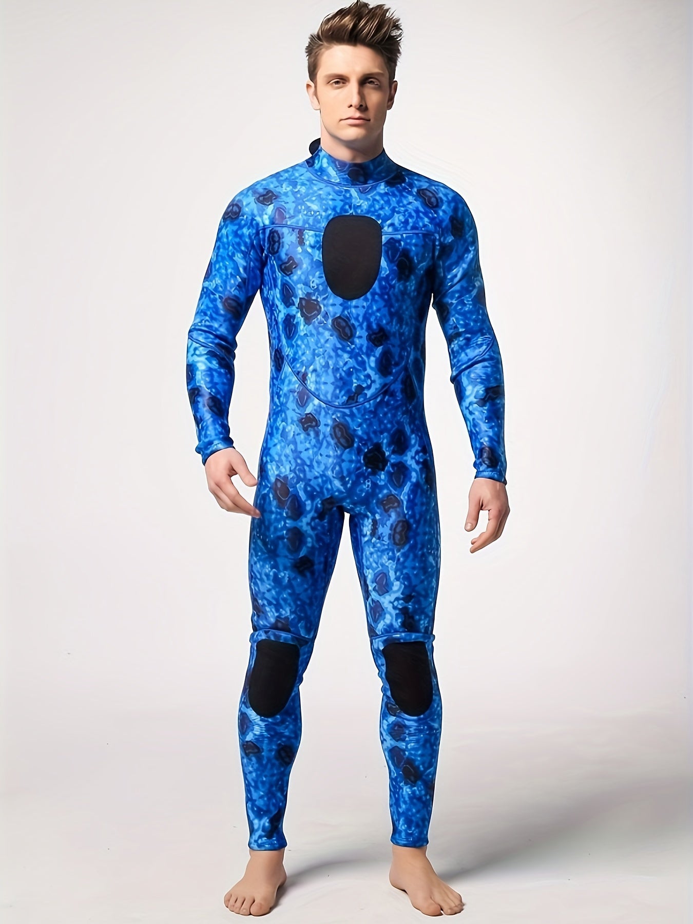 Men's Camo Neoprene Diving Suit 3mm Warm One Piece Wetsuit