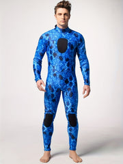 Men's Camo Neoprene Diving Suit 3mm Warm One Piece Wetsuit