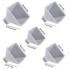 5pcs Pyramid Resin Casting Silicone Jewelry Molds Set for Resin Crafts