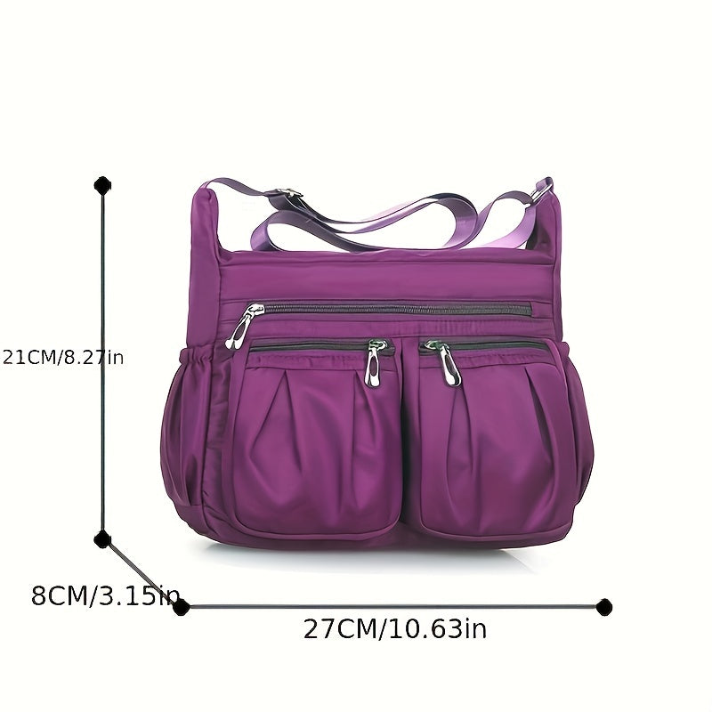 Stylish Waterproof Nylon Crossbody Bag for Middle Aged Women