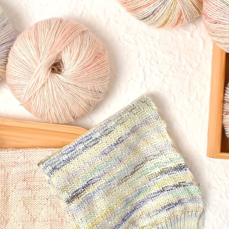 Warm Space Dyed Spray Wool for Hand Knitting Crocheting - Medium Fine Wool Blend