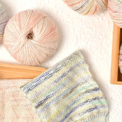 Warm Space Dyed Spray Wool for Hand Knitting Crocheting - Medium Fine Wool Blend