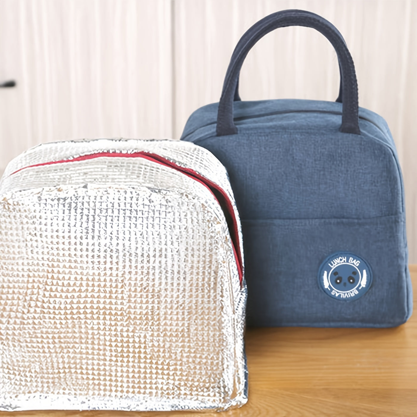 Insulated Lunch Bag Aluminum Foil Bento Bag Meal Bag Tote Bag