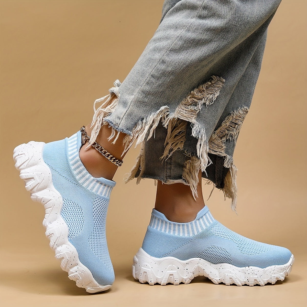 Women's Slip On Sock Sneakers Breathable Casual Shoes