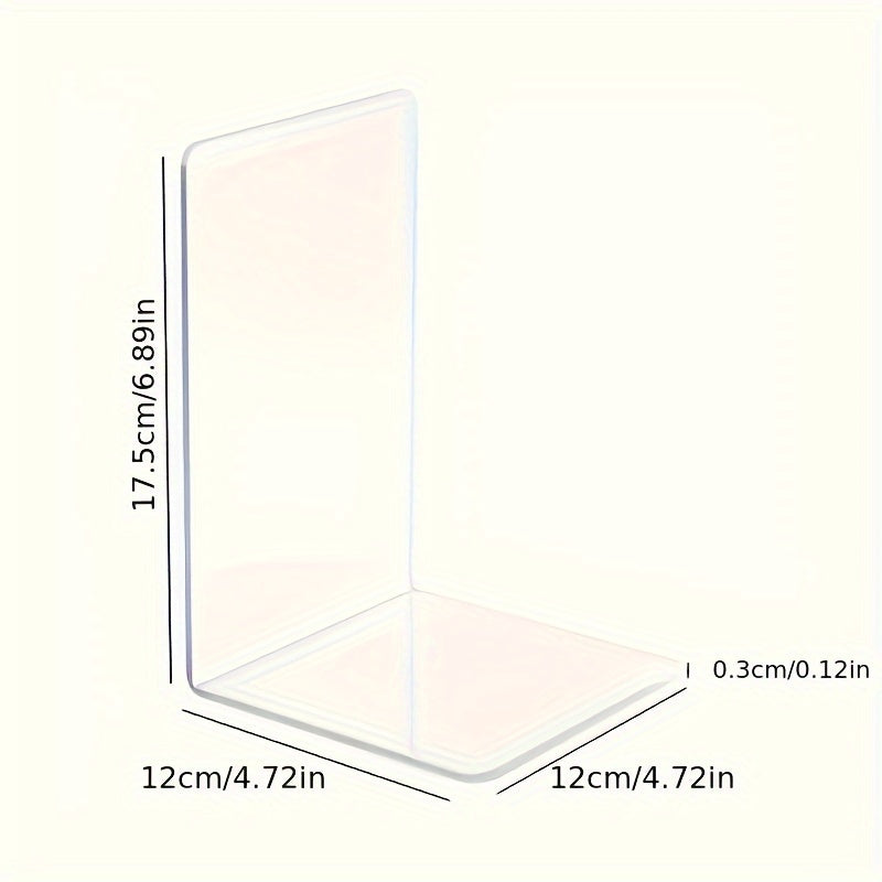 Transparent Plastic Bookend Desktop Book Stand School Home And Office Book Stand