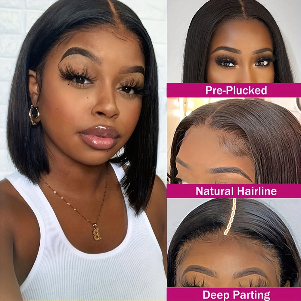 Short Bob Wig 13x4 Lace Front Human Hair Wigs - Pre Plucked Brazilian Bob Wig