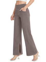 Denim Print Loose Yoga Pants Wide Leg